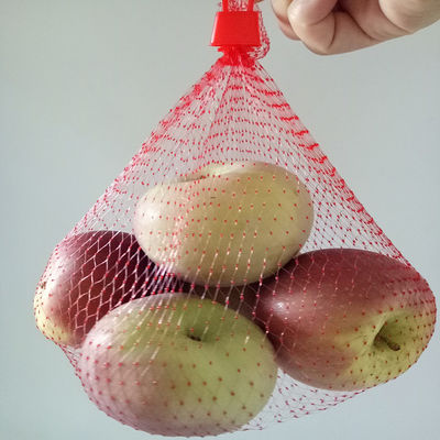 80Mesh Red LDPE Mesh Vegetable Storage Bags For Fruit